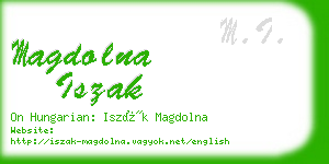 magdolna iszak business card